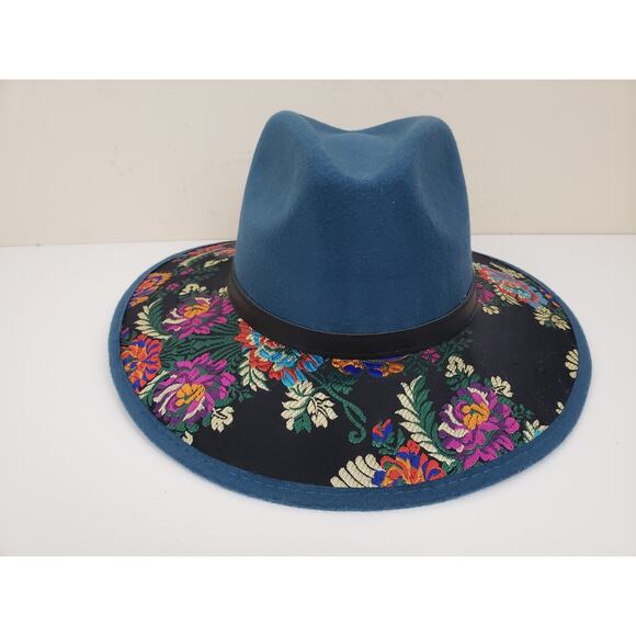 N.R. Hats 5 XXXXX Women’s Hat Size M Sombrero Mexico Cowgirl Floral Teal Fairy
